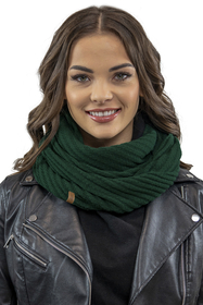 Vivisence Stylish Women's Winter Set Including Warm Knitted Hat And Matching Snood Scarf Made From Soft And Warm Fabric For Maximum Comfort Ideal For Cold Winter And Autumn Weather, green