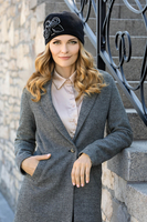 Vivisence Damen Mütze Winter Handgefertigte Herbst Elegante Wintermütze 7068, schwarz