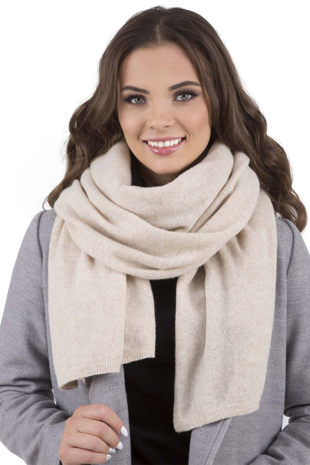 Vivisence Femme Ensemble Élégant Béret Et Écharpe Automne et Hiver En Laine Style Classique Ajustement Parfait Confort Thermique Accessoire Idéal Pour Les Froides Journées 7037Kmpl, beige