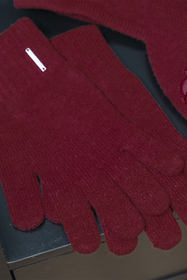 Vivisence Gants Femme Hiver Doux Et Chauds Pour Temps Froid 7202, bordeaux