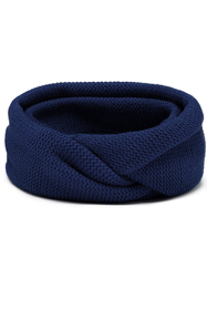 Vivisence Knitted Loop Scarf Double Folded Warm Ideal For Winter 7103, dark blue