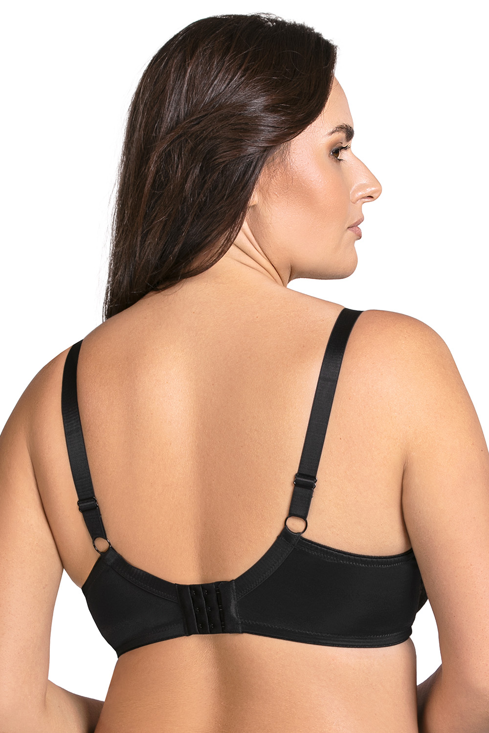 Vivisence Damen Buegel BH Mit Spitze Und Mesh Komfortabler Halt Angenehme Passform Und Feminines Dekollete, Schwarz