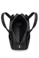 Vivisence Women Handbag Top Handles Long Strap Zip Closure Everyday Ease, Black