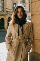 Vivisence Femme Cagoule Hiver Laine Merinos Et Coton Reglable Chaleur Douce, noir