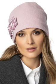 Vivisence Bonnet Femme Hiver En Laine Douillet Élégant Pour L’Automne 7080, rose clair