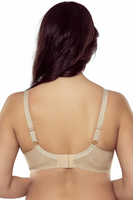 VIVISENCE Soutien Gorge Femme Non Paddé Brodé Avec Armatures Confort Quotidien Bretelles Réglables Noir Et Doré, doré