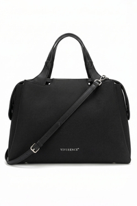 Vivisence Damen Handtasche Mit Schultergurt Und Reißverschluss Für Alltag, Schwarz