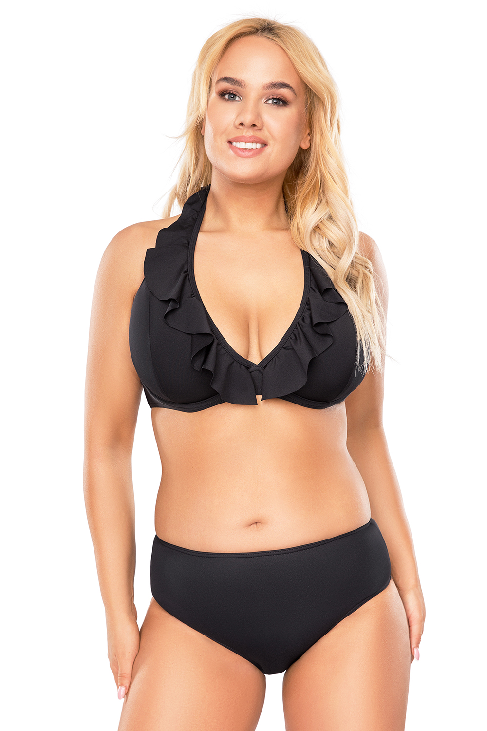 Vivisence Bikini Oberteil Damen Weiche Cups Mit Bügel Betont Dekollete, schwarz