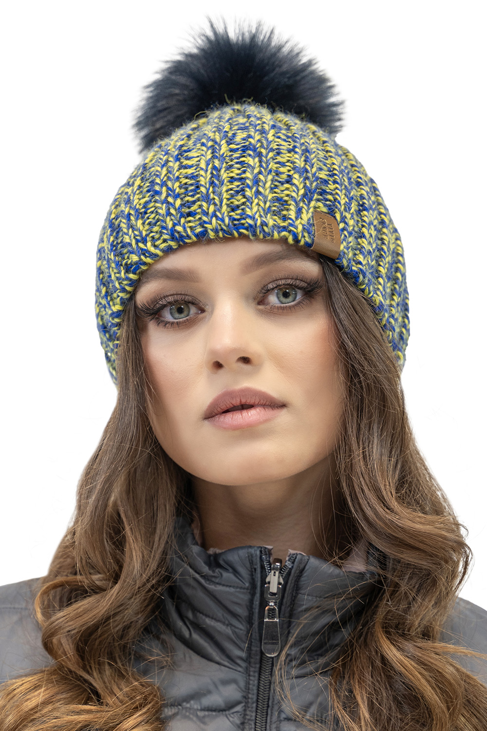 Vivisence Bonnet Et Écharpe Pour Femme L'Automne Et L'Hiver Tricoté Avec Un Gros Pompon Et Une Longue Chaude En Fil Épais Doublé De Polaire Douce Pour Les Froides Journées D'Hiver 7086Kmpl, jaune