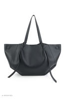 Vivisence Shoulder Bag for Women Polyurethane, Shopper Tote Magnetic Closur, black