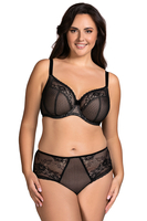 Vivisence Non-Padded Bra Elegant Lace Cups Comfortable Support for Everyday 1080, Black