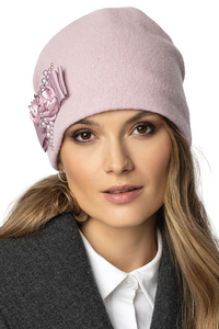 Vivisence Bonnet Femme Hiver En Laine Douillet Élégant Pour L’Automne 7080, rose clair