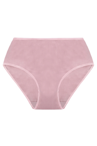 Vivisence Dame Slip Mit Hohem Bund Voll Klassisch Unterhose Baumwolle Alltag 4017, rosa Gummiband:rosa