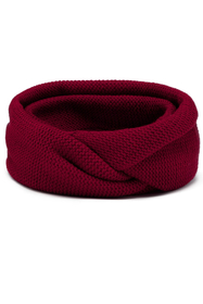 Vivisence Knitted Loop Scarf Double Folded Warm Ideal For Winter 7103, maroon