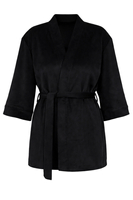 Vivisence Femme Pyjama Trois Pieces Viscose Elastique Confort Maison Nuit, noir