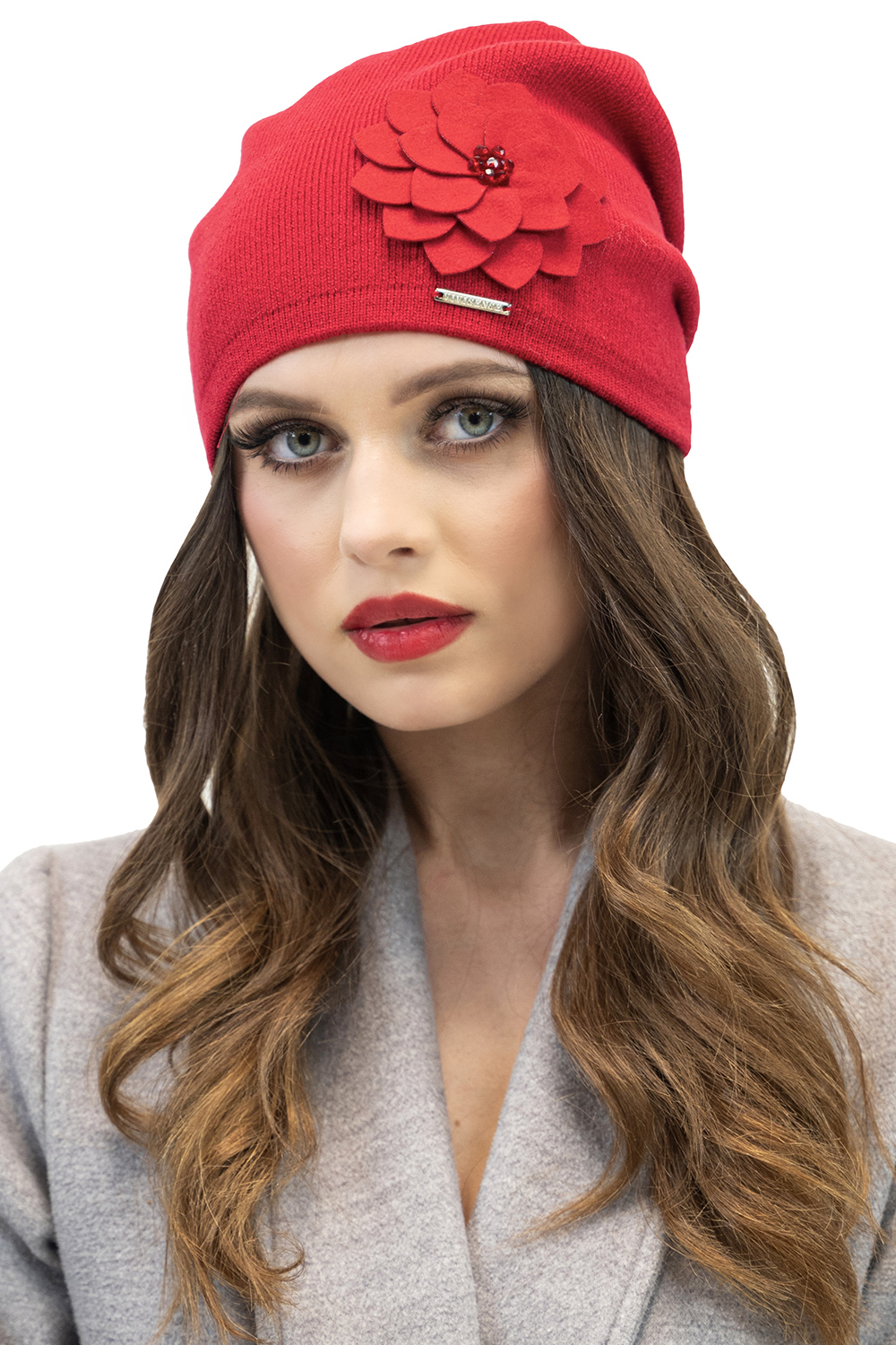 Vivisence Bonnet Femme Coupe Classique Chaud Et Confortable En Laine 7010, rouge