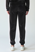 Vivisence Pantalon Femme Décontracté Coupe Ample Taille Élastique Poches Latérales Chevilles Resserrées Tenue Confort Détente Maison Loisirs Lounge Jogging, noir