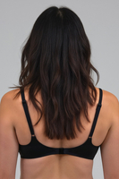 Vivisence Bikini Push-up-BH Stilvoller Zum Schwimmen Gepolsterte Schalen Bügel-BH Verstellbare Träger Widerstandsfähig Gegen Verfärbung Und Verformung, schwarz-silbern