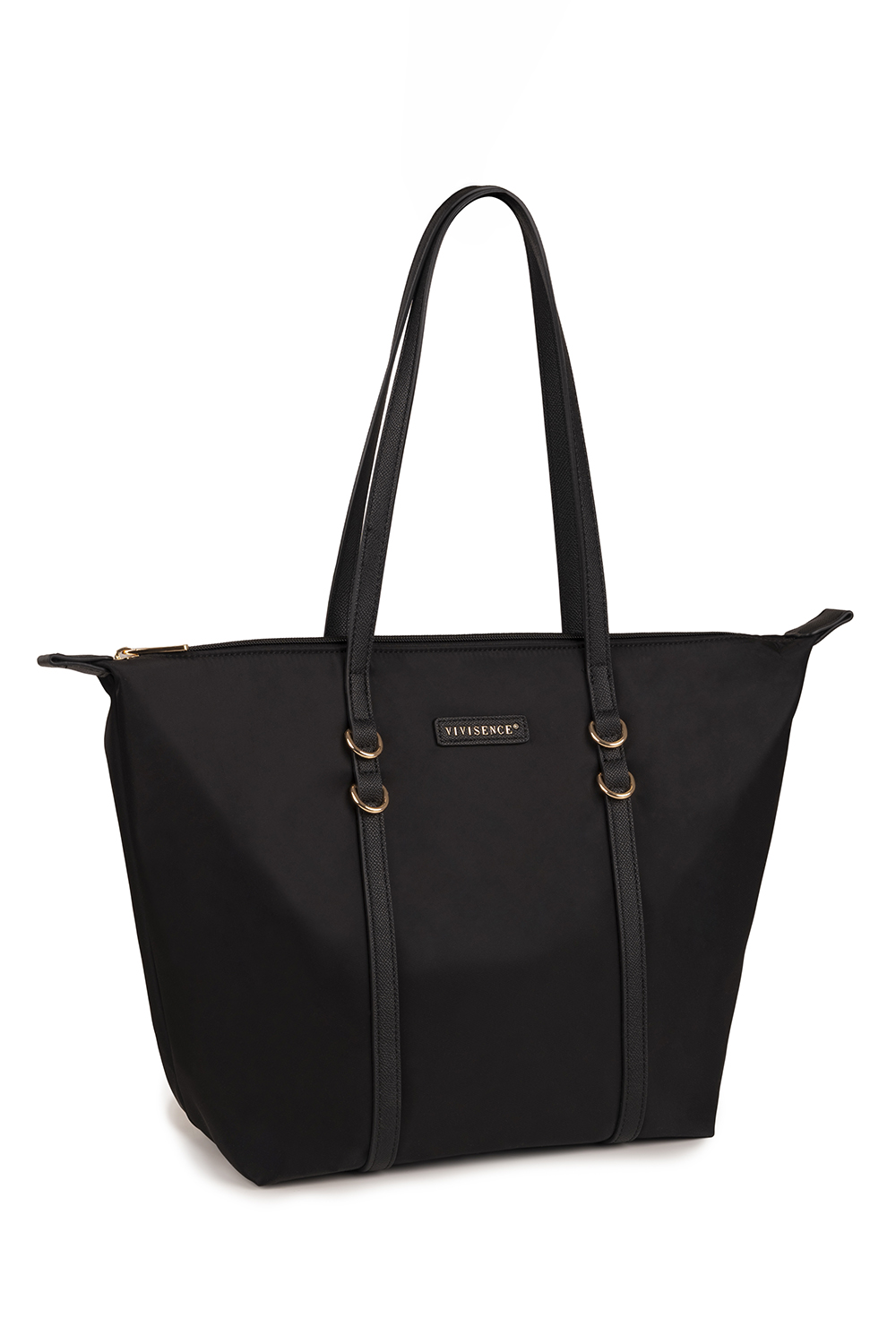 Vivisence Femme Sac À Bandoulière Fermeture À Glissière Élégance Décontractée, noir