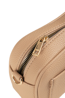 Vivisence Women's Crossbody Zipper Pocket Wide Adjustable Strap, beige