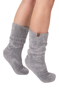 Vivisence Warm Socks Soft Cute And Durable Ankle-Length Winter Socks Made of Warm Fabric Perfect for Cold Evenings and as a Practical Gift Idea, grey