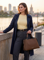 Vivisence Damen Handtasche Mit Schultergurt Und Reißverschluss Für Alltag, Braun