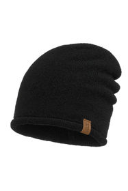 Vivisence Damen Mütze Mit Merinowolle Sanft Zur Haut Für Winterkomfort, Schwarz