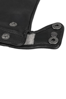 Vivisence Femme Gants En Cuir Hiver Doublure Laine Boutons Élégants Chaleur, noir
