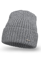 Vivisence Bonnet Femme Hiver Tricot Classique Ajustement Parfait 7088, gris clair