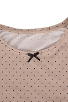 Vivisence Pyjama Deux pièces pour Femme Coton Manches Longues 2023, beige