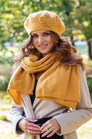 Vivisence Wool Beret For Women Protection Against Cold For Chilly Days 7037, honey