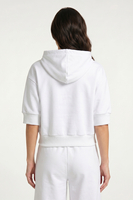 Vivisence Women Hoodie Cotton With Drawstring Hood For Everyday Comfort, white