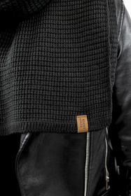 Vivisence Écharpe Femme Large Tricotée Chaude Douce Élégante Pour L’Hiver 7041S, noir