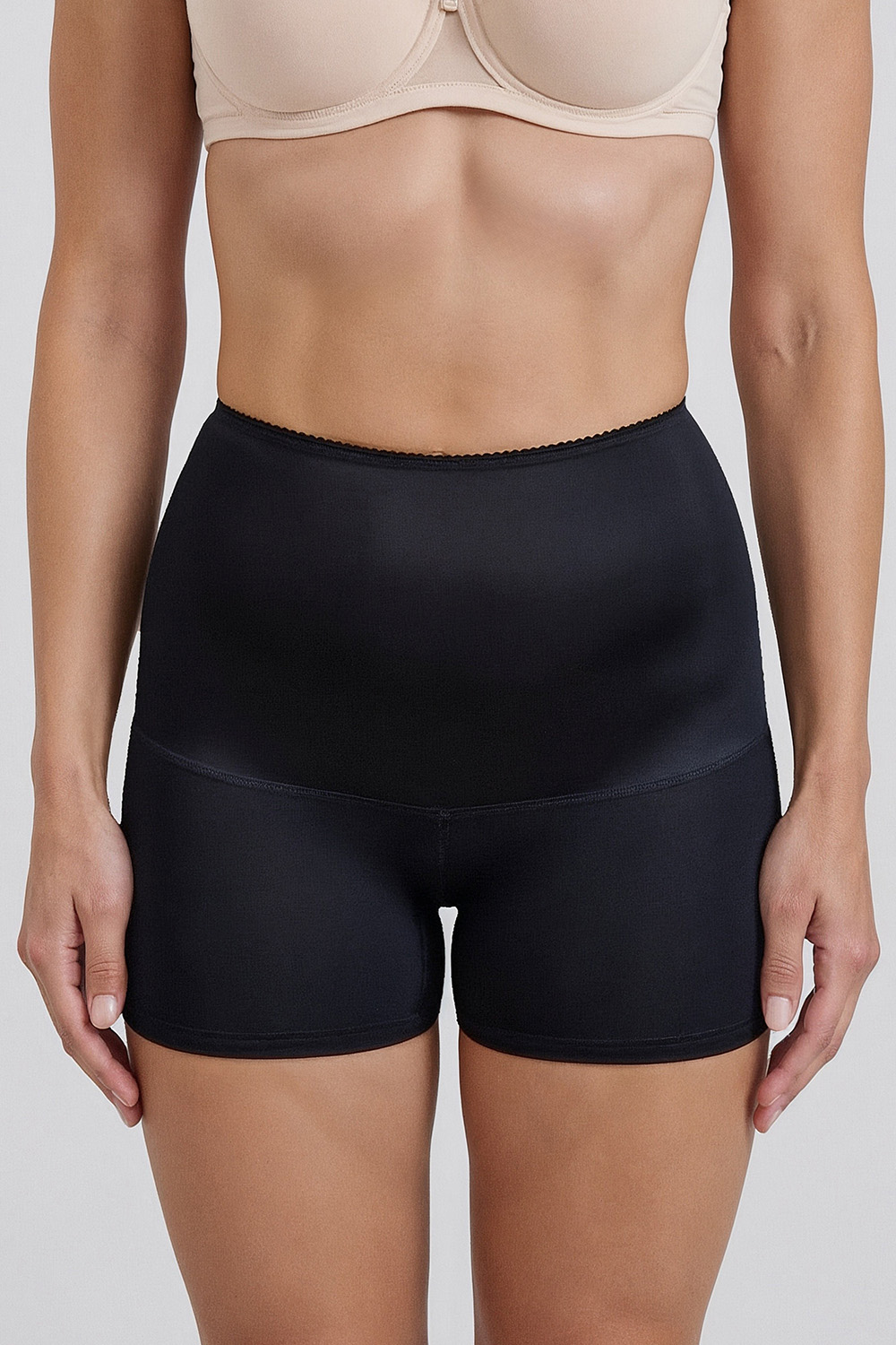 Vivisence Bermuda Culotte Femme Taille Haute Silhouette Parfaite Affinée 4102, noir