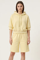 Vivisence Femme Ensemble Short Et Sweat À Capuche Coton Confort À La Maison, banane