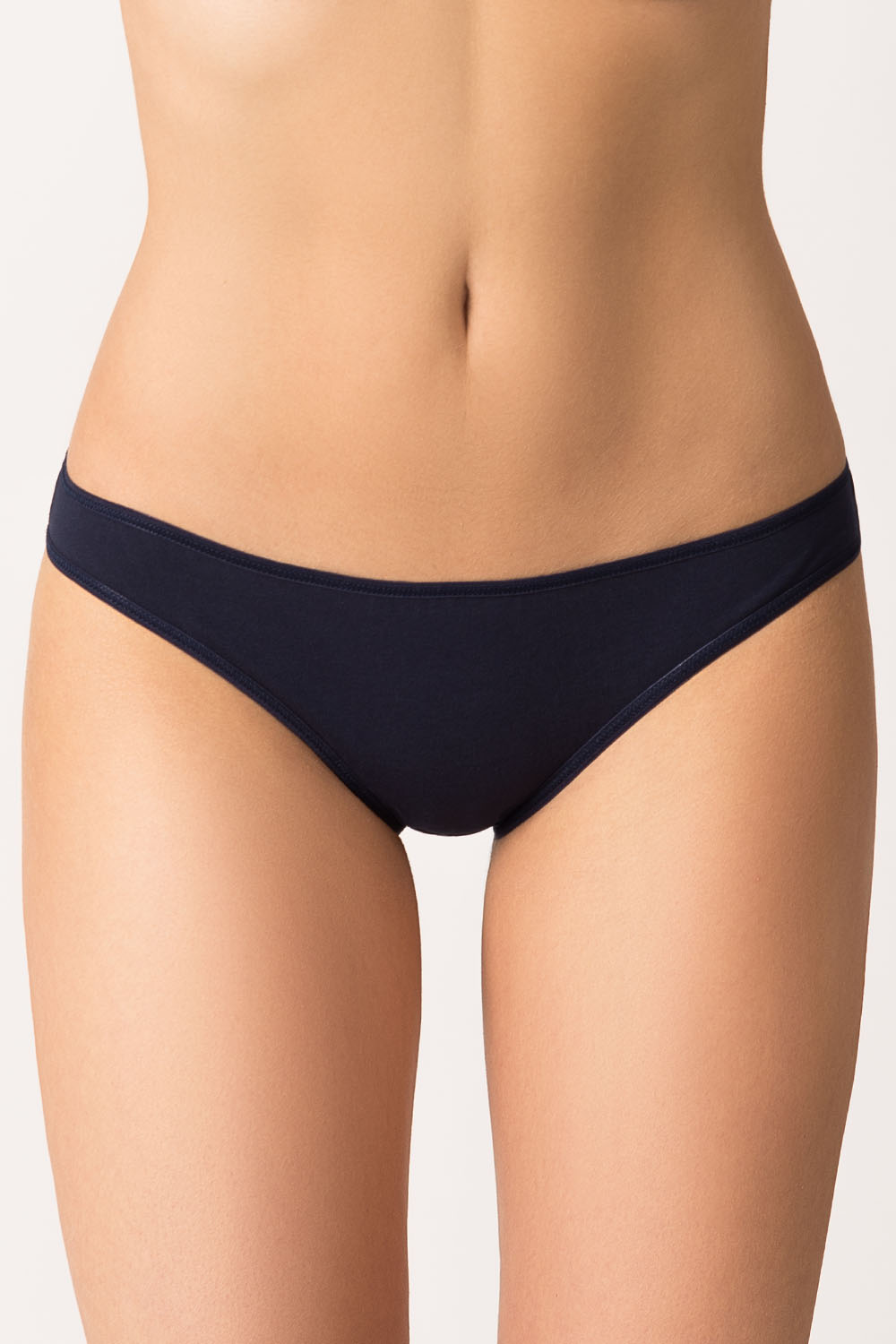 Vivisence Damen Slip Baumwolle Klebt am Körper Für Unsichtbaren Komfort 4003, dunkelblau