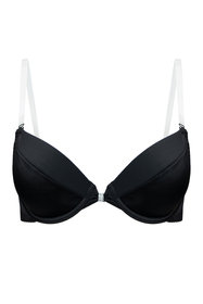 Vivisence Push Up BH Silikonträgern Verstellbar Für Rückenfreie Kleider 1012, schwarz