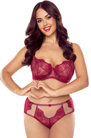 Vivisence sexy ladies lace briefs 1059, maroon
