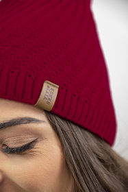 Vivisence Bonnet Femme Coupe Longue Tricoté En Fil Chaud Pour L’Automne 7017, rouge