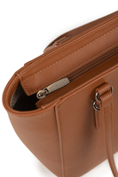 Vivisence Sac À Épaule Femme Fermeture Zippée Compact Idéal Au Quotidien, marron