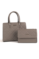 Vivisence Sac a Main Femme 2 en 1 Sac Bandoulière Compacte Fonctionnelle, gris