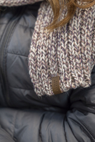 Vivisence Fashionable Long Winter Scarf Made of Warm Two-Coloured Yarn Versatile Elegant and Sporty Outfits Wraps Twice Around the Neck for Extra Warmth, pink