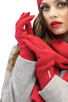 Vivisence Damen Handschuhe Winter Weichem und Warme Ideal für Kaltes Wetter 7202, rot