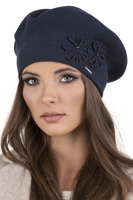 Vivisence Béret Femme Hiver Épais Et Chaud Idéal Pour Les Journées Froides 7007, bleu foncé