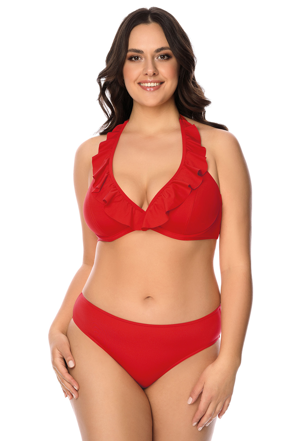Vivisence Bikini Oberteil Damen Weiche Cups Mit Bügel Betont Dekollete, rot