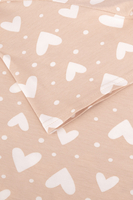 Vivisence Pyjama Femme Jersey Coton Doux Col En V Confort Nuit Manches Courtes, beige clair