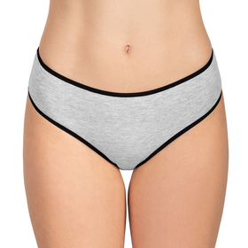 Vivisence smooth ladies briefs 4016, black band: grey