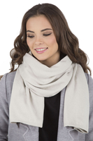 Vivisence Elegant Women's Winter Beret And Scarf Set Made Of Warm Thick And Soft Fabric With Wool Blend For Ladies Ideal For Cold Winter And Autumn Days, beige