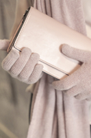 Vivisence Gants Femme En Laine Pour L’Hiver Idéal Temps Froid 7201, rose poudré