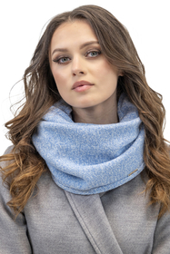 Vivisence Women's Winter Set Including Hat Scarf And Gloves With Perfect Fit Design Warm And Soft Woolen Yarn Insulated Lining Ideal For Cold Winter And Autumn Days, baby blue melange